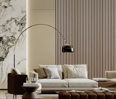 Wall Panel 01A - Natural Oak - Acoustic - 240cm - (1 pack / 4pcs)