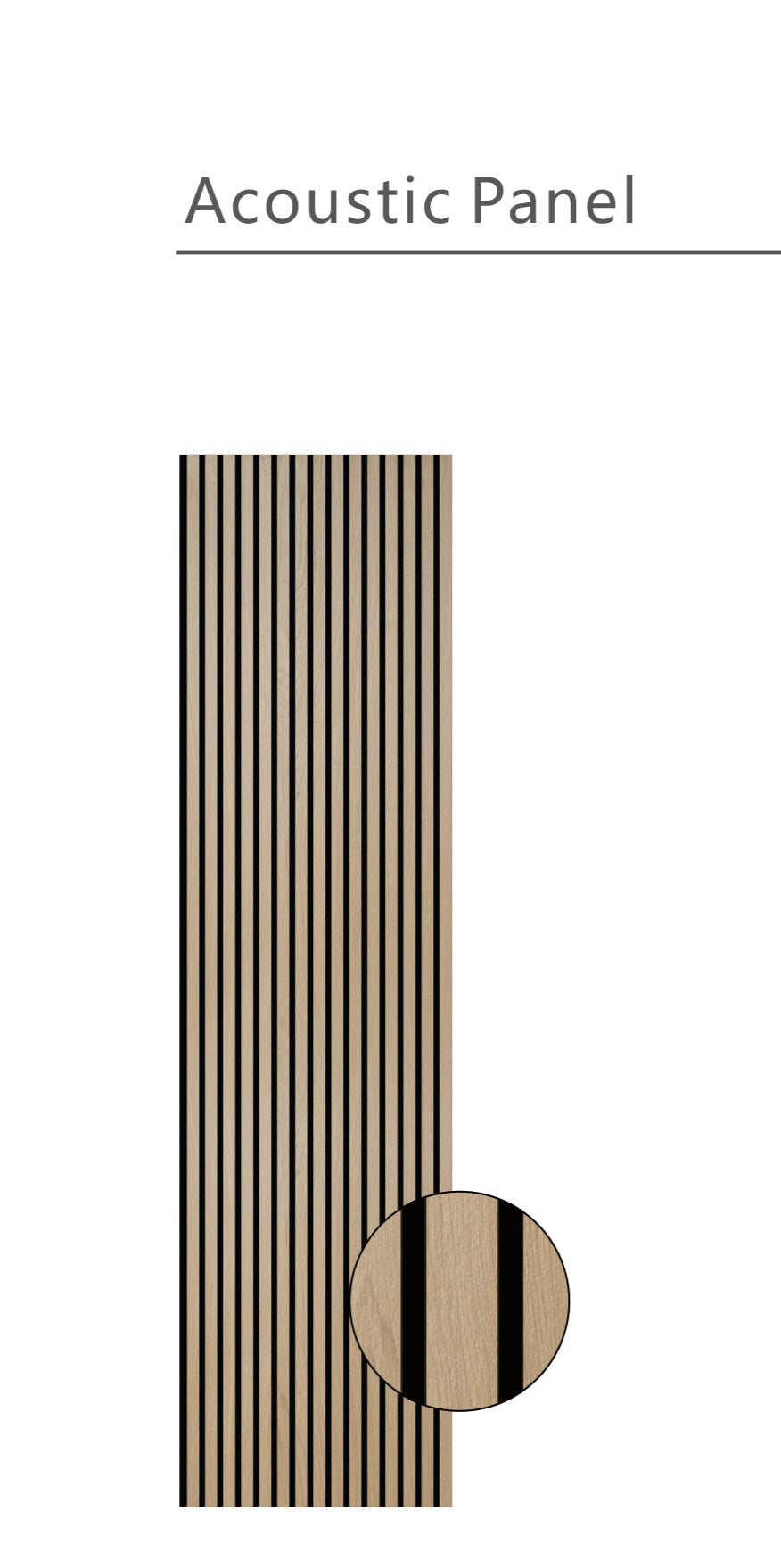 Wall Panel 01A - Natural Oak - Acoustic - 240cm - (1 pack / 4pcs)