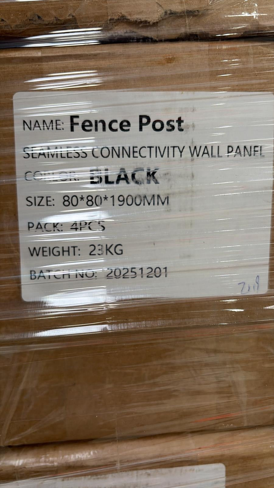 Black Composite Fence Post
