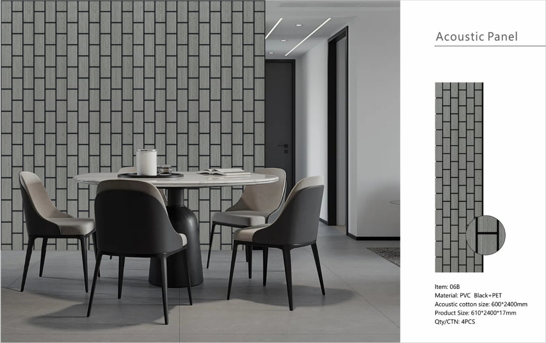 Wall Panel 06B - Light Grey - Vertical - 240cm - (1 pack / 4pcs)