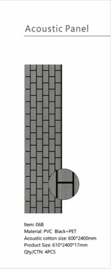 Wall Panel 06B - Light Grey - Vertical - 240cm - (1 pack / 4pcs)