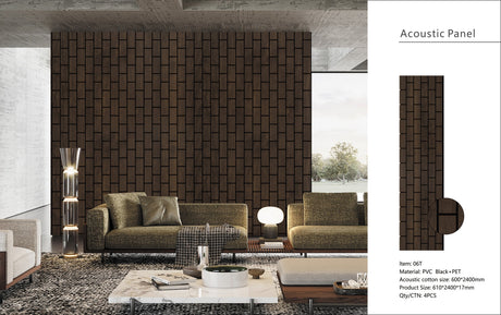 Wall Panel 06T - Walnut - Vertical - 240cm - (1 pack / 4pcs)