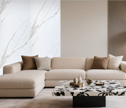 White Marble Decorative PVC Wall Panel