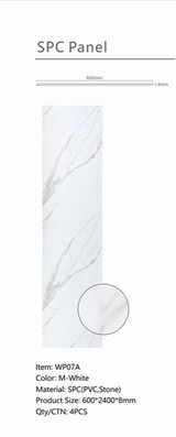 White Marble Decorative PVC Wall Panel
