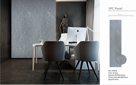 Wall Panel 07B - Grey Marble - Wall Board - 240cm - (1 pack / 4pcs)