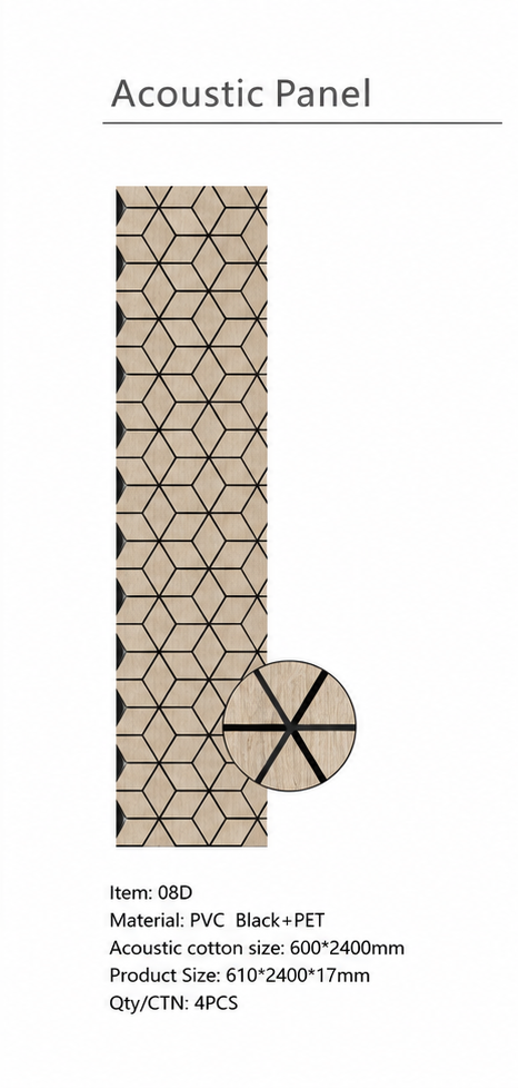 Dark Oak Blocks Acoustic Wall Panel