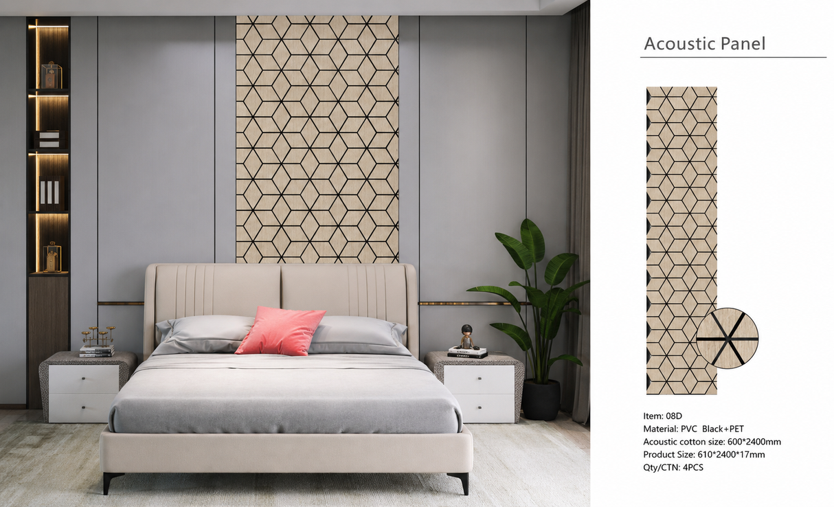 Dark Oak Blocks Acoustic Wall Panel