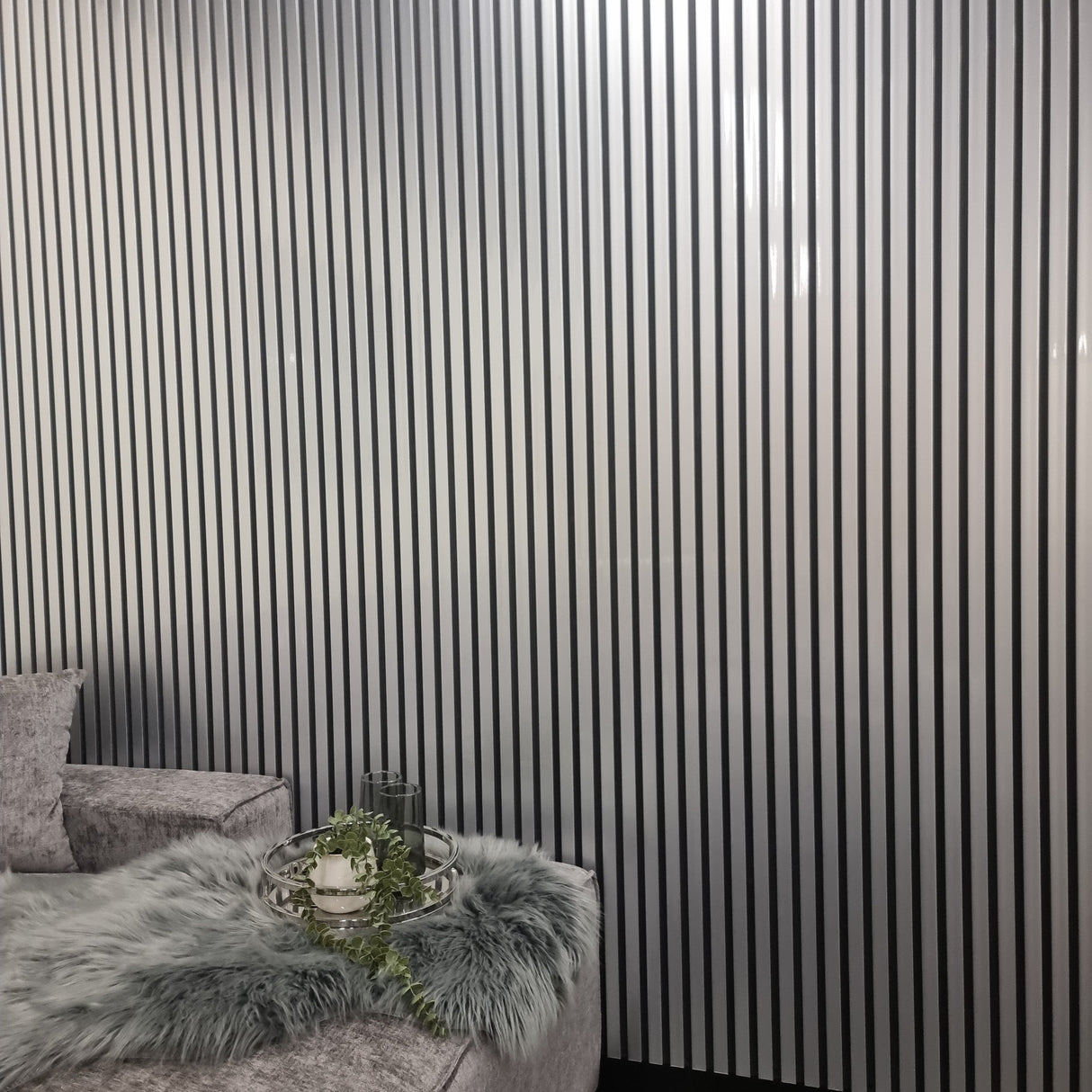 WPC Wall Panels - Wood Effect Slatted Wall Panels - 235cm x 15cm (14 pack)