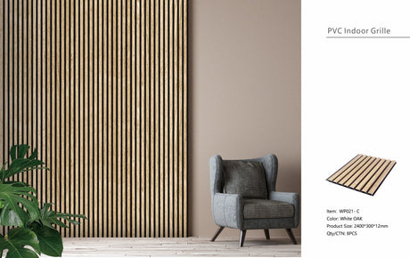White Oak Seamless PVC Wall Panel 30 x 240cm