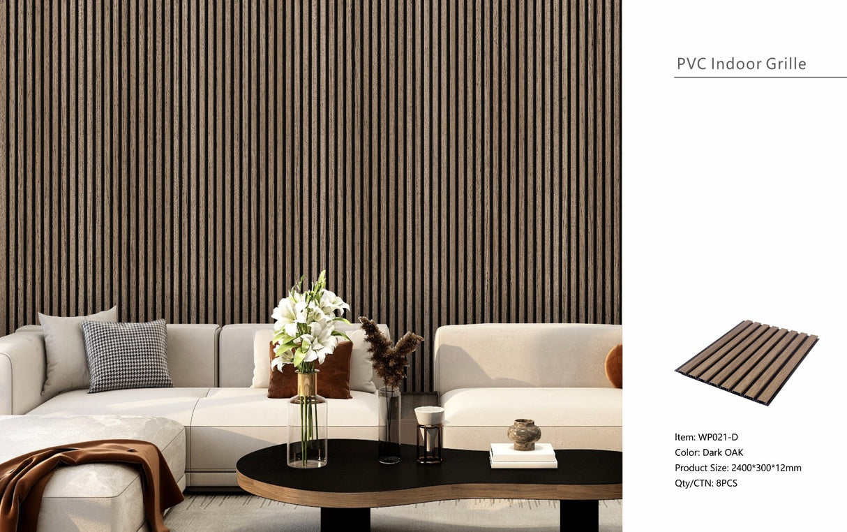 Dark Oak Seamless PVC Wall Panel 30 x 240cm