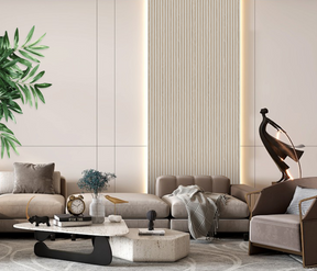 Shadow Oak Premium Acoustic Wall Panel (White Backing) 60 x 240cm