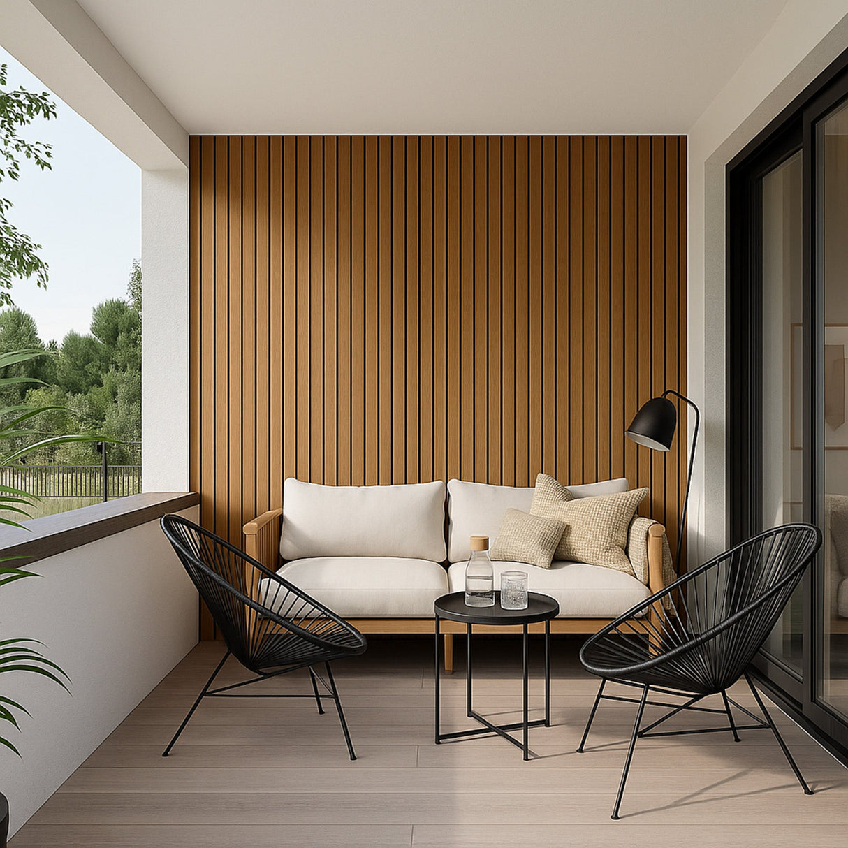 Composite Exterior Slat Wall Cladding - Waterproof, UV-Resistant - Standard Slat