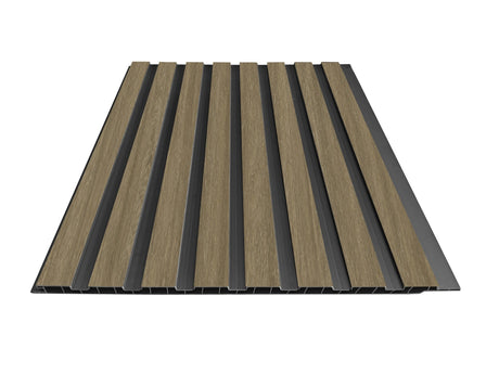 Dark Oak PVC Slat Wall Panel