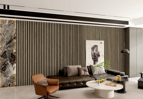 Dark Oak PVC Slat Wall Panel