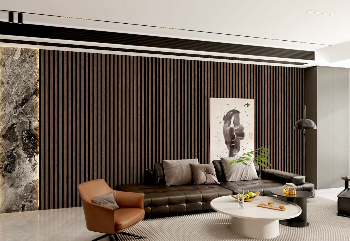 Walnut PVC Slat Wall Panel