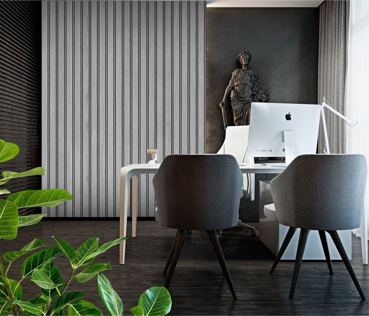 Grey Seamless PVC Wall Panel 30 x 240cm