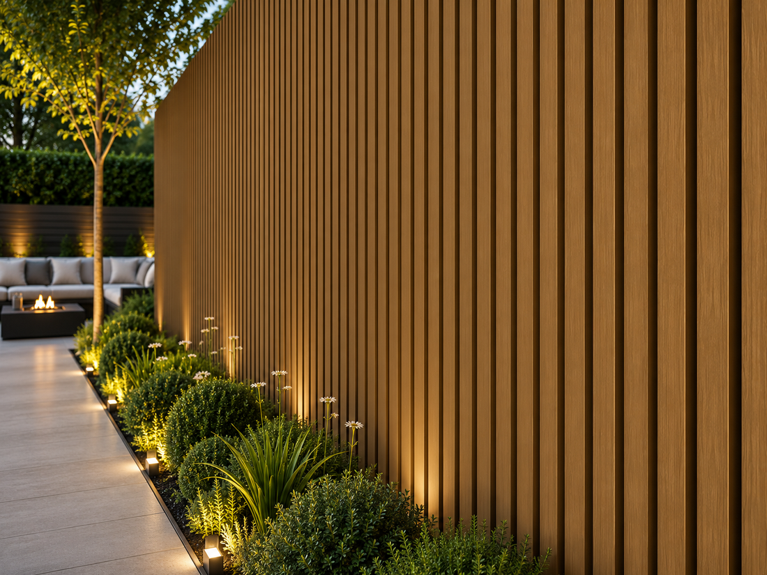 Walnut Composite Slat Outdoor Panel 290cm
