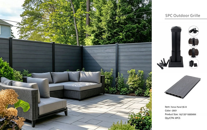 Grey Composite Outdoor Fencing