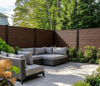 Dark Brown Composite Outdoor Fencing