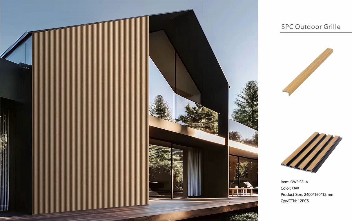Oak Composite Slat Outdoor Panel 240cm