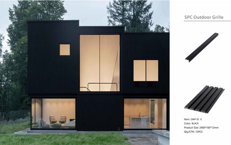 Black Composite Slat Outdoor Panel 240cm