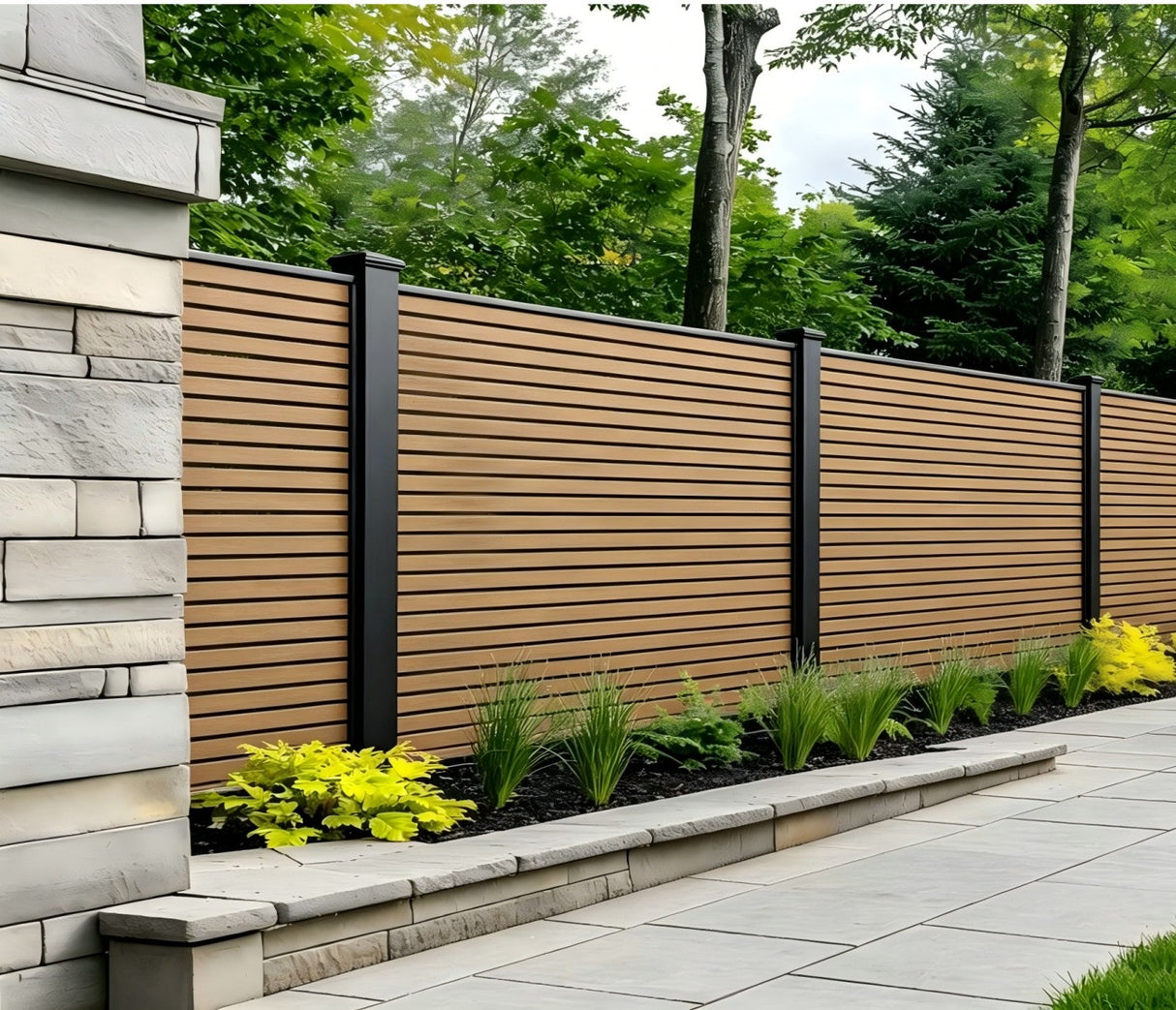 Dark Oak Composite Outdoor Fencing 30 x 180cm