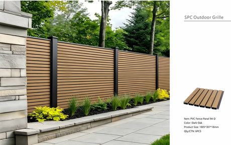 Dark Oak Composite Outdoor Fencing 180cm
