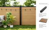Dark Oak Composite Outdoor Fencing 180cm