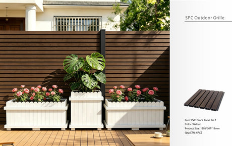 Walnut Composite Outdoor Fencing 180cm