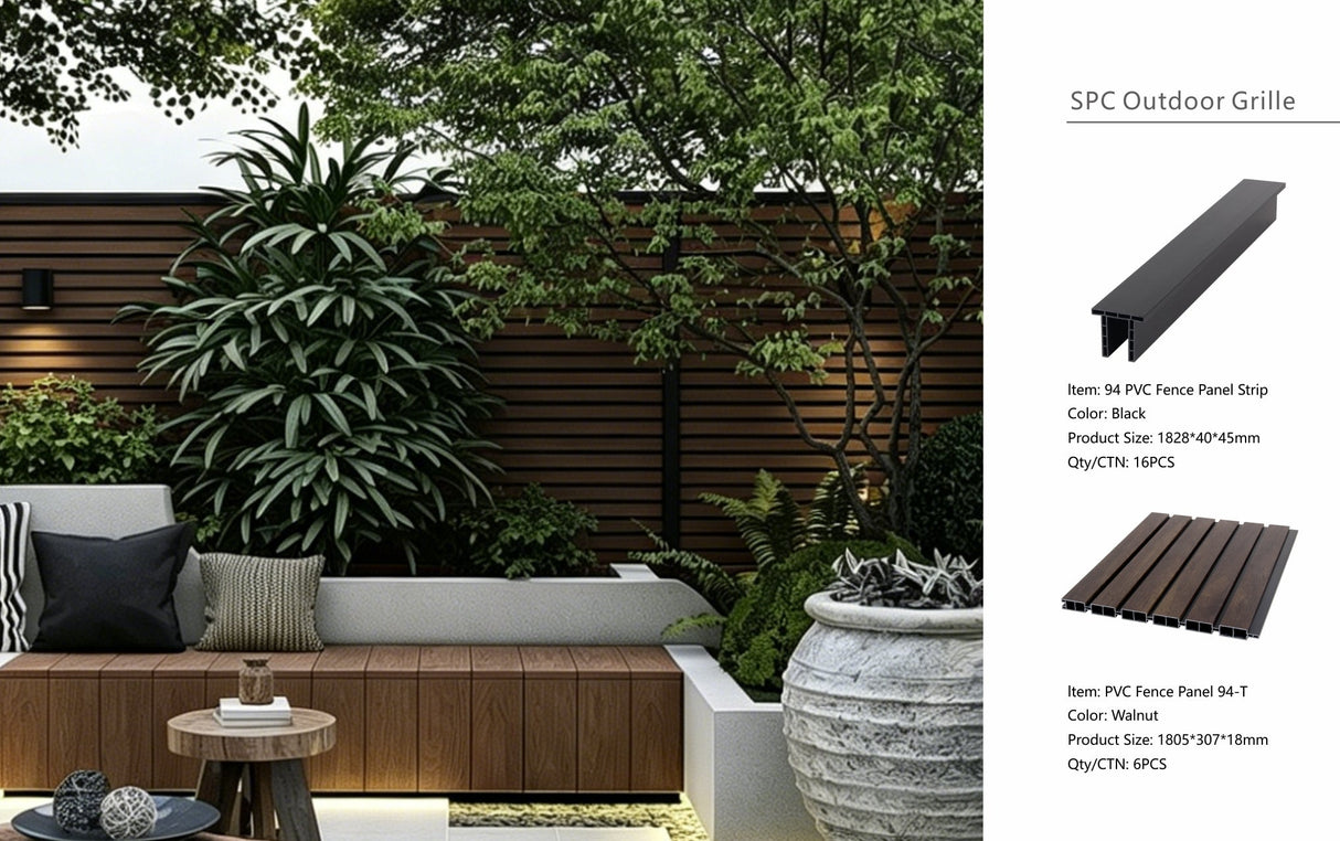 Walnut Composite Outdoor Fencing 180cm