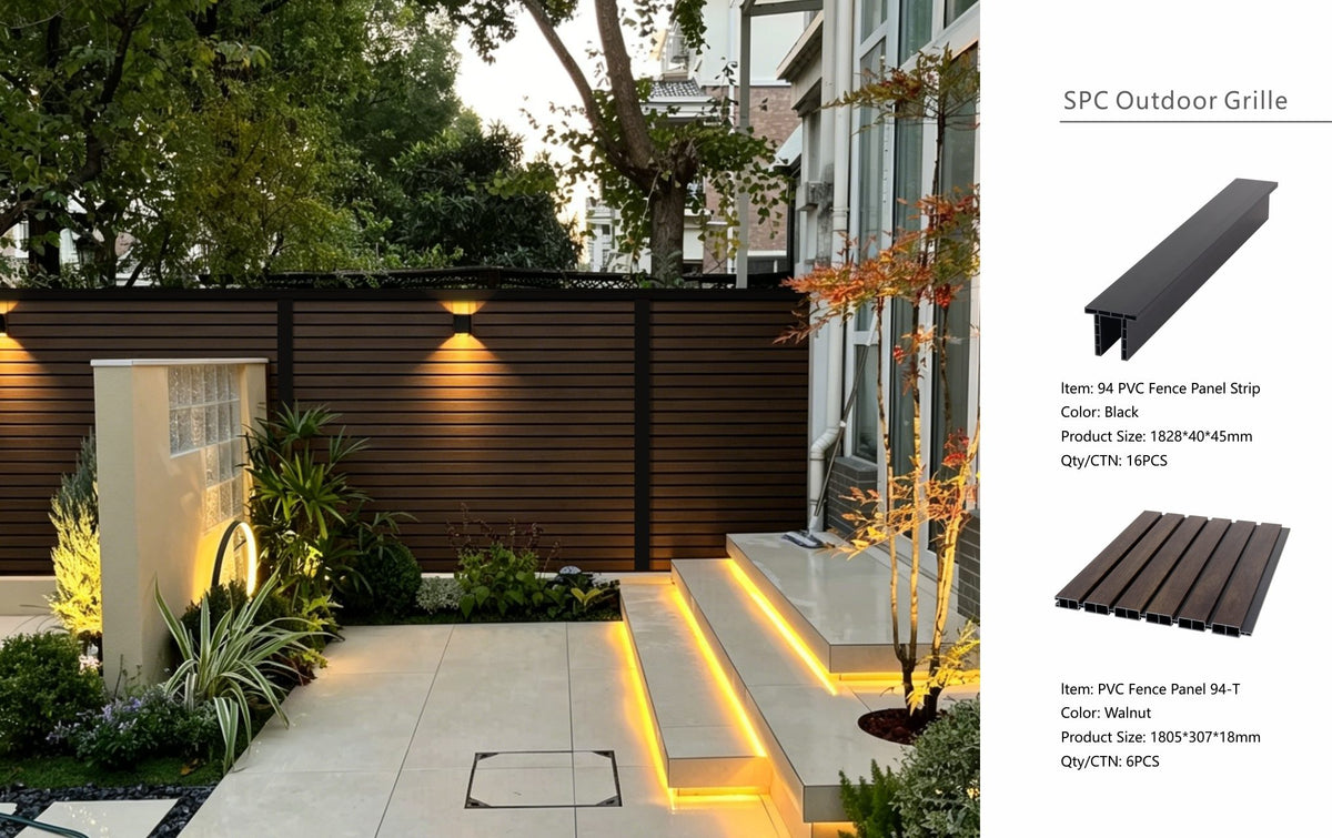 Walnut Composite Outdoor Fencing 30 x 180cm