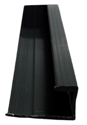 Black Aluminium End Strip for Wall Panels