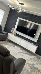 Black Slatted Acoustic Wall Panel 60 x 240cm