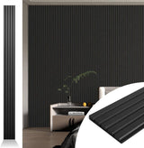 Black Slatted Acoustic Wall Panel 60 x 240cm