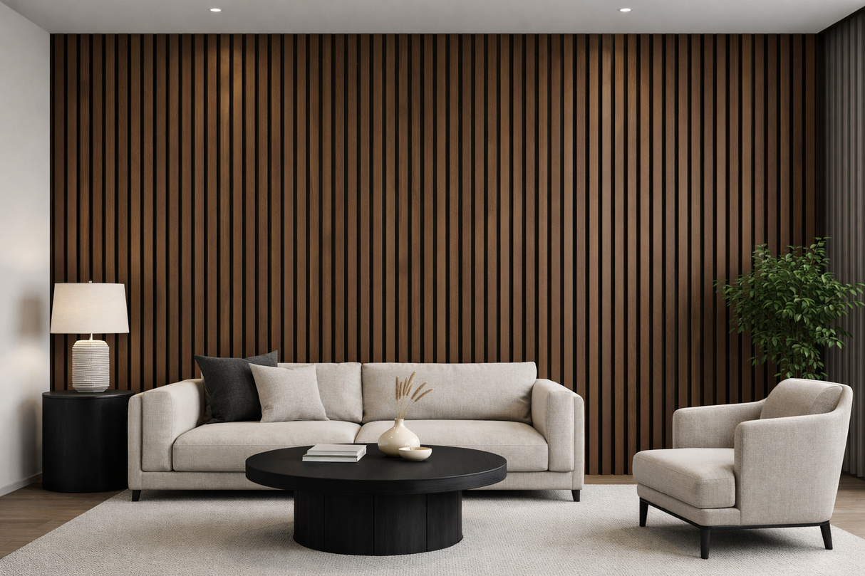 Walnut PVC Slat Wall Panel