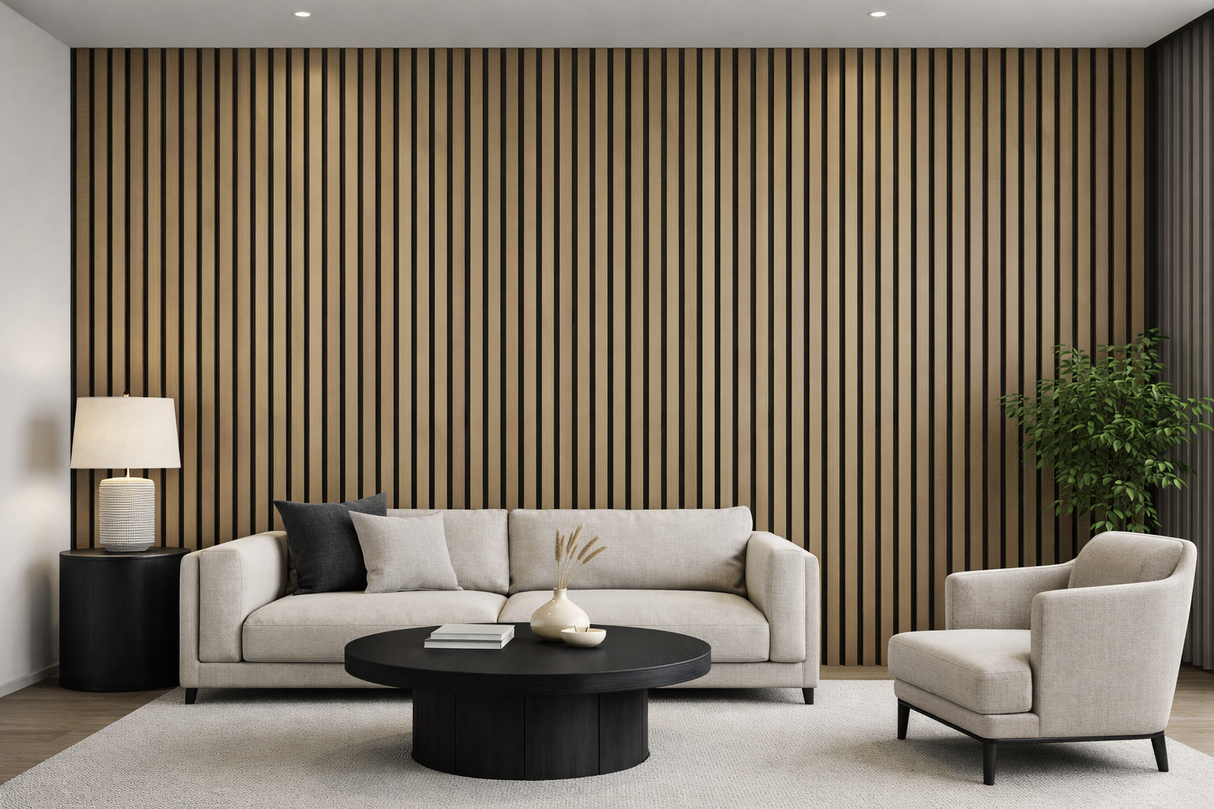 Dark Oak PVC Slat Wall Panel