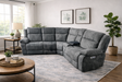 Rose Charcoal Electric Recliner Corner Sofa