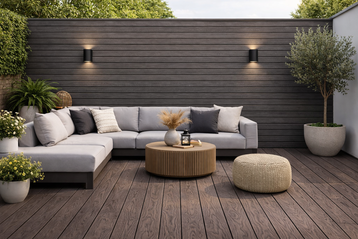 Dark Brown Composite Outdoor Decking