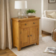 Natural Oak Mini Sideboard with 1 Drawer and 2 Door Cupboard