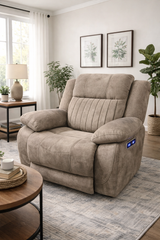 Rose Brown Electric Recliner Sofa