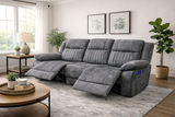 Rose Charcoal Electric Recliner Sofa