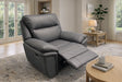 Modern Grey Leather Fabric Upholstery Sofa Recliner Armchair