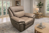 Modern Brown Leather Fabric Upholstery Sofa Recliner Armchair