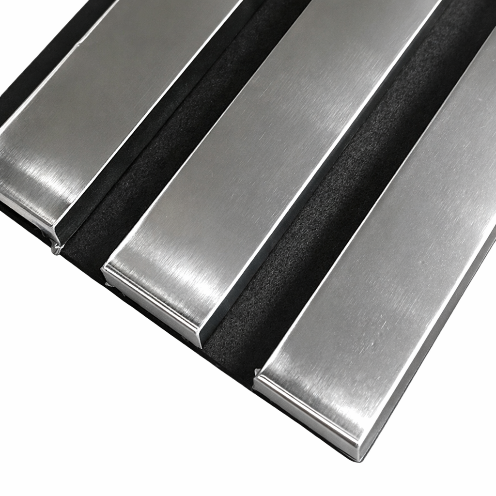 Coloured Acoustic Standard Slat Wall Panels - 3 sided - 240cm x 32cm (2 pack)