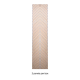 Neutral Collection - Acoustic Wall Panels - Oak on Grey Felt - Chevron - 240cm x 30cm (2 pack)