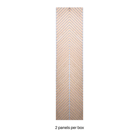 Neutral Collection - Acoustic Wall Panels - Oak on Grey Felt - Chevron - 240cm x 30cm (2 pack)