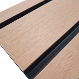 Composite Exterior Slat Wall Cladding - Waterproof, UV-Resistant - Wide Slat - Light Oak