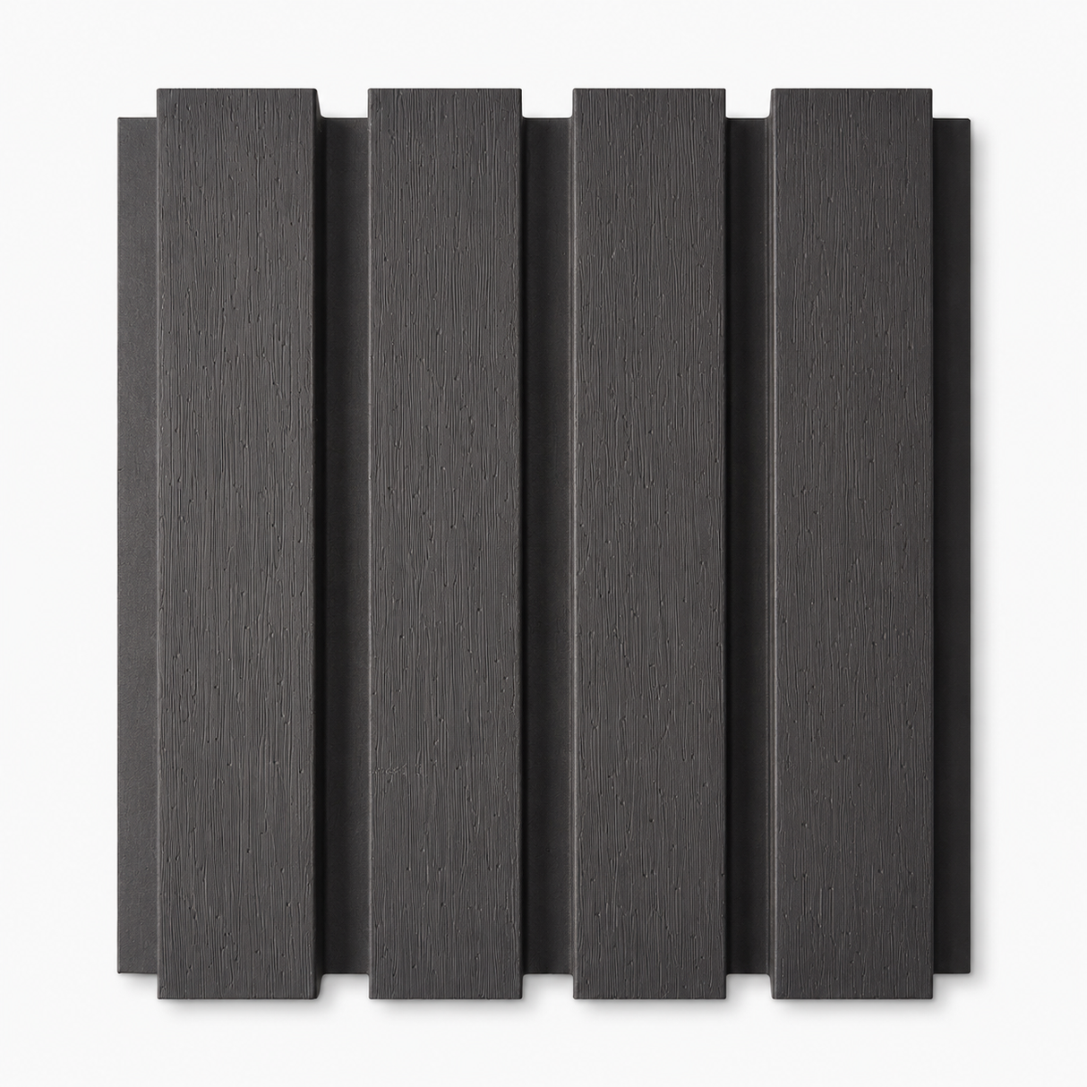 Composite Exterior Slat Wall Cladding - Waterproof, UV-Resistant - Standard Slat - Black Oak