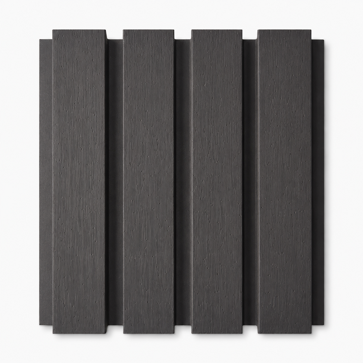 Composite Exterior Slat Wall Cladding - Waterproof, UV-Resistant - Standard Slat - Black Oak