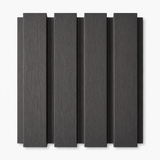 Composite Exterior Slat Wall Cladding - Waterproof, UV-Resistant - Standard Slat - Black Oak